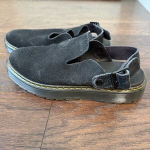 DR. Martens Jorge II Suede Slingback Mules W 8 Doc Clogs Black M 7 Sandal